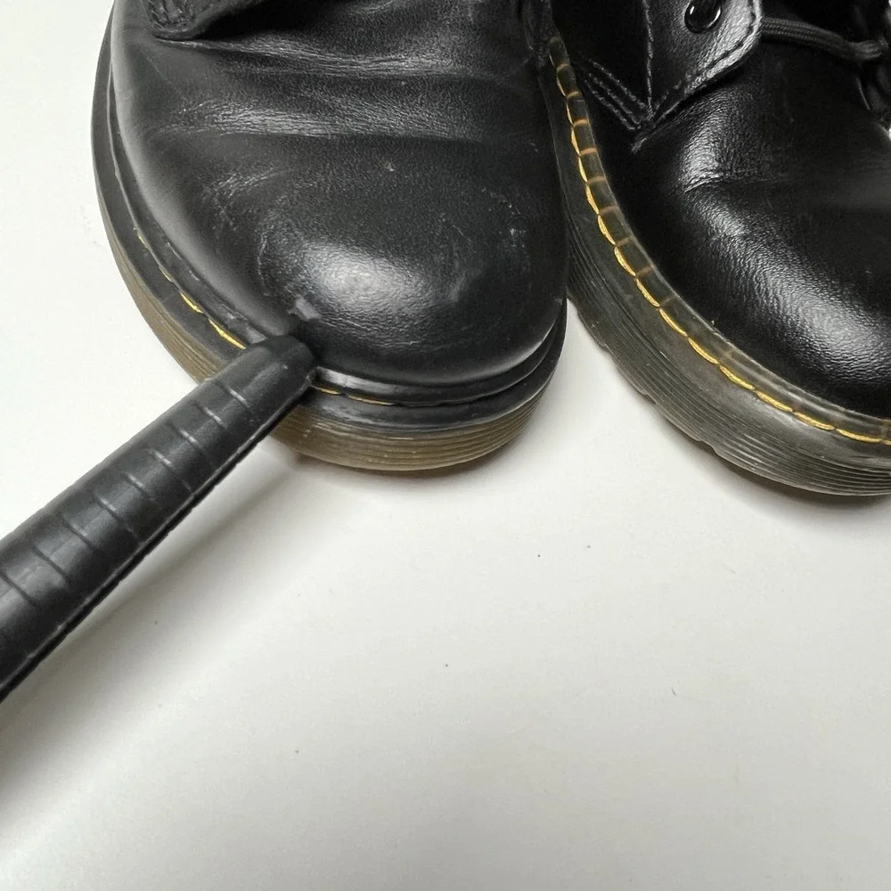 Dr. Martens Zavala J Youth Side Zip Combat Black Boots Sz 3 Kids‎ Moto Utility